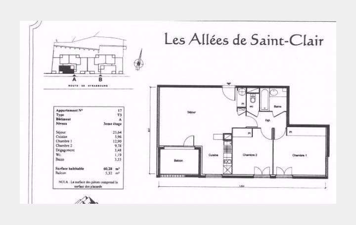 Annonces CULLY : Appartement | CALUIRE-ET-CUIRE (69300) | 60 m2 | 178 500 € 